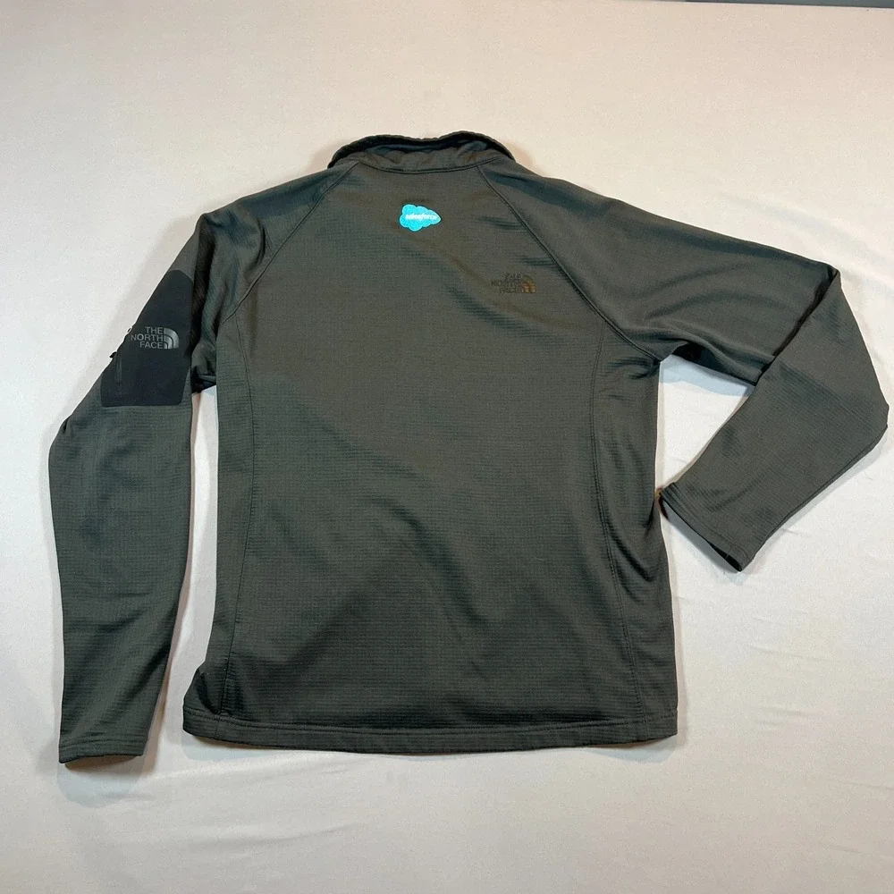 The North Face Mountain Peaks Fleece Jacket Mens Large Charcoal Gray Full Zip